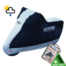 Oxford Aquatex  CV206 EXTRA LARGE Motorcycle Cover Black and Silver