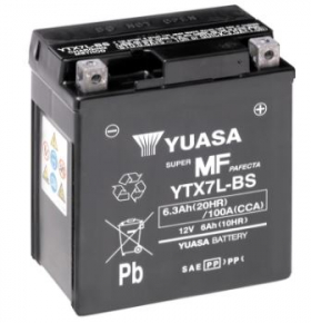 YTX7L-BS YUASA BATTERY & ACID PACK